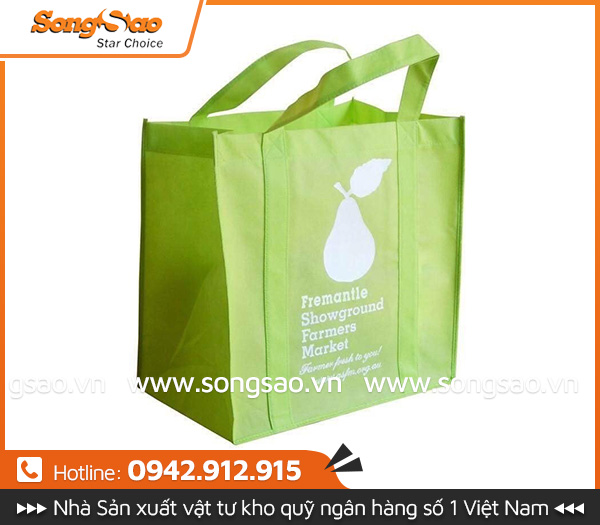 Túi vải không dệt may quai